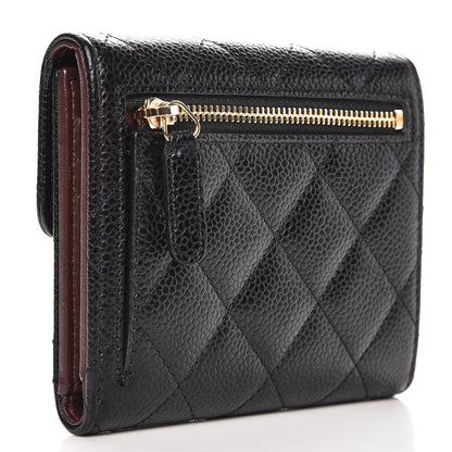 Chanel Caviar Quilted Compact Flap Wallet Black 3 of 9