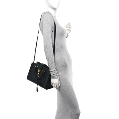 Saint Laurent Python Calfskin Embossed Monogram Baby Cabas Black 2 of 12