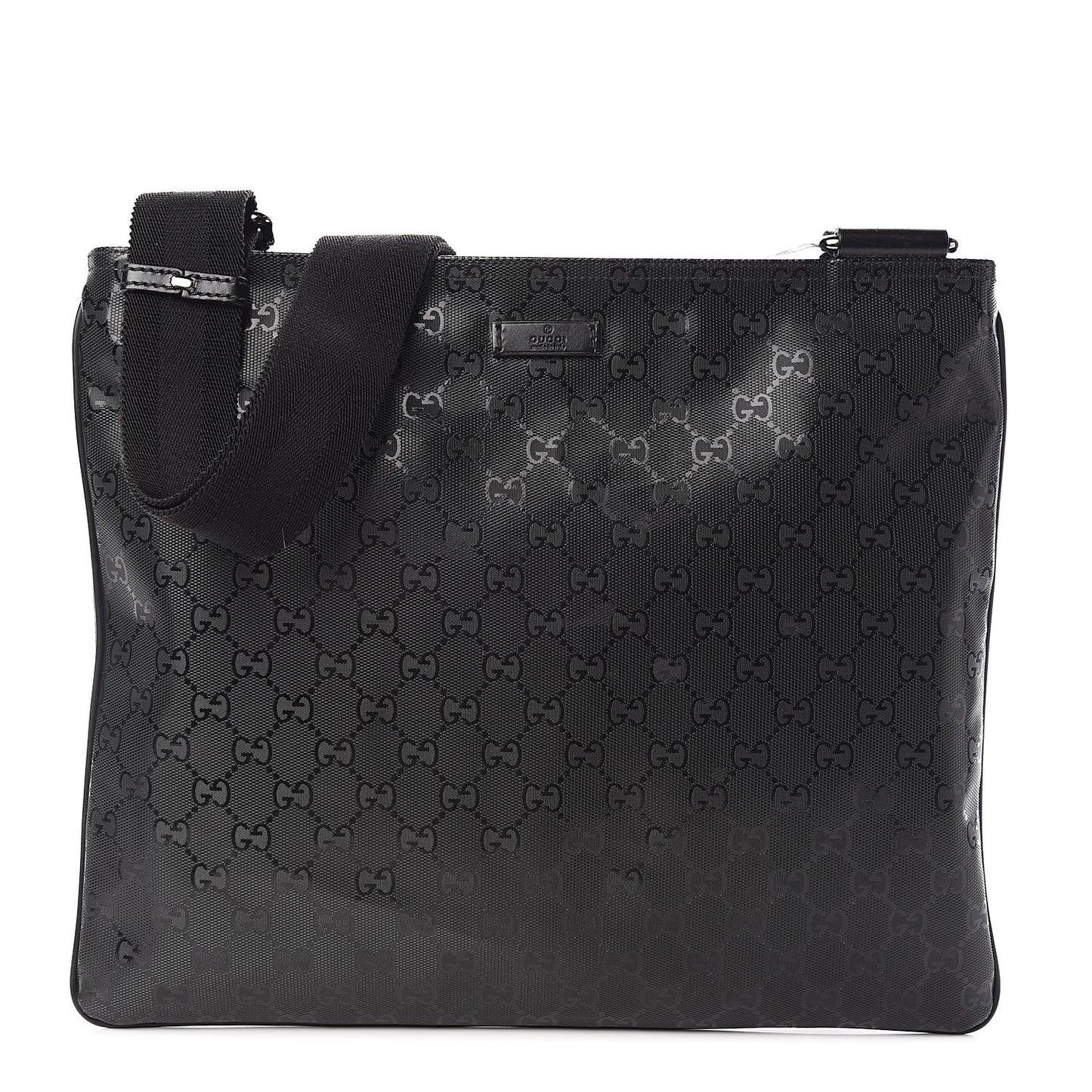 Imprime Monogram Medium Flat Messenger Bag Black