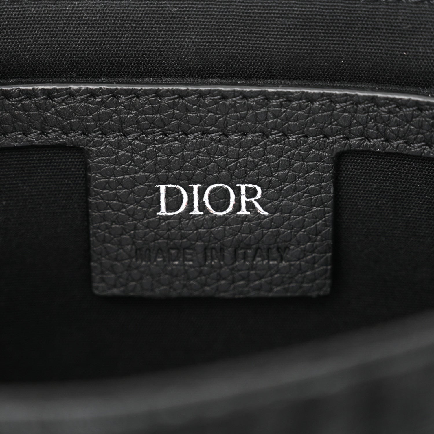 Christian Dior Oblique Jacquard Grained Calfskin Mini Saddle Messenger Bag With Flap Black 7 of 13