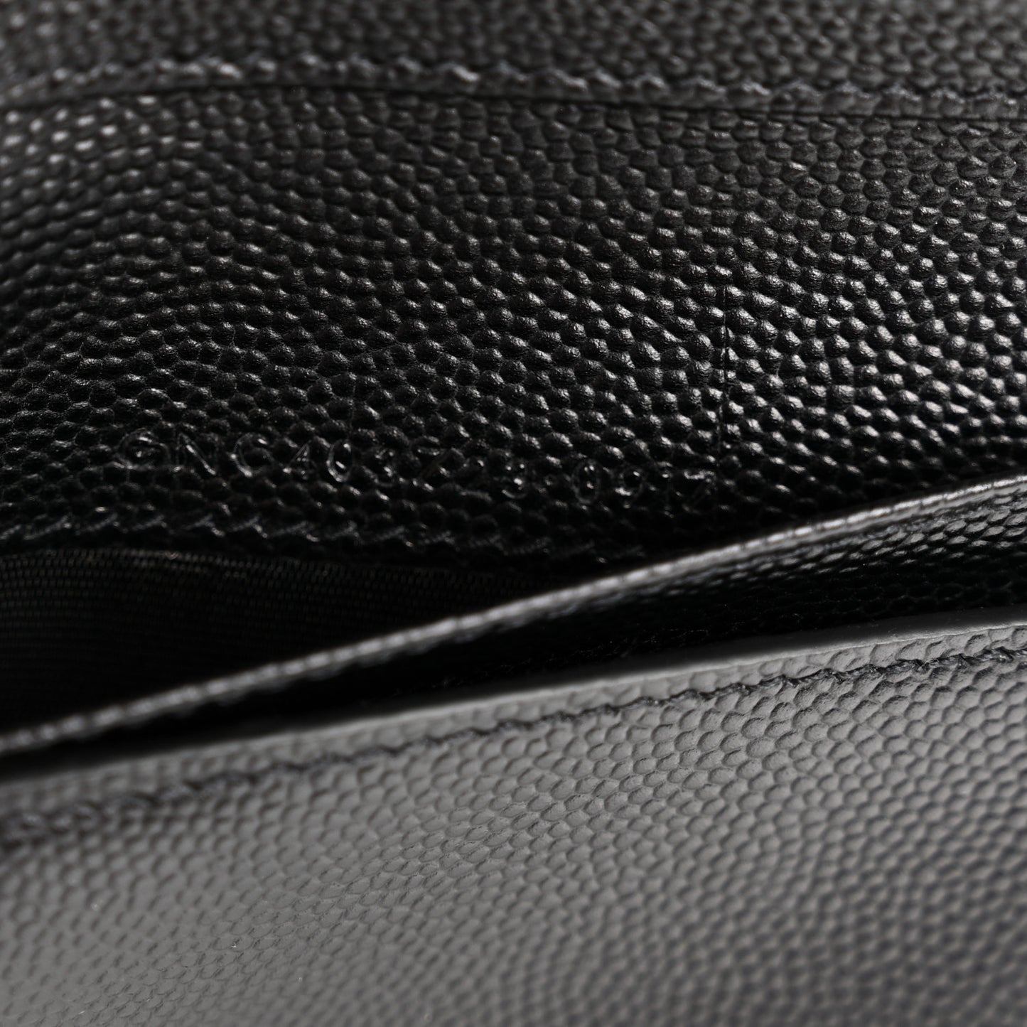 Grain De Poudre Matelasse Chevron Monogram Compact Zip Around Wallet Black