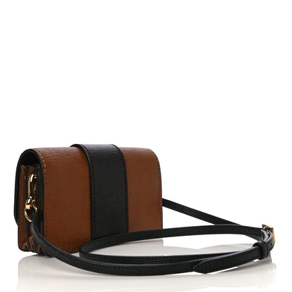 Burberry Grainy Calfskin Bridle Small Madison Buckle Bag Tan Black 2 of 9
