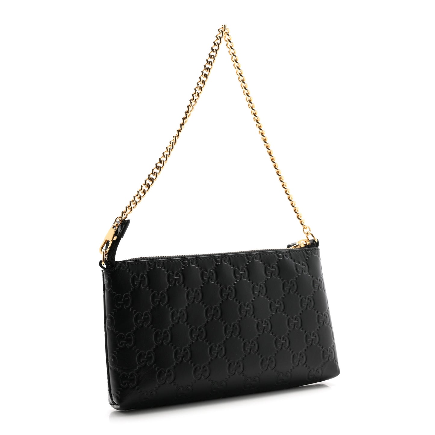 Guccissima Signature Wrist Wallet Black