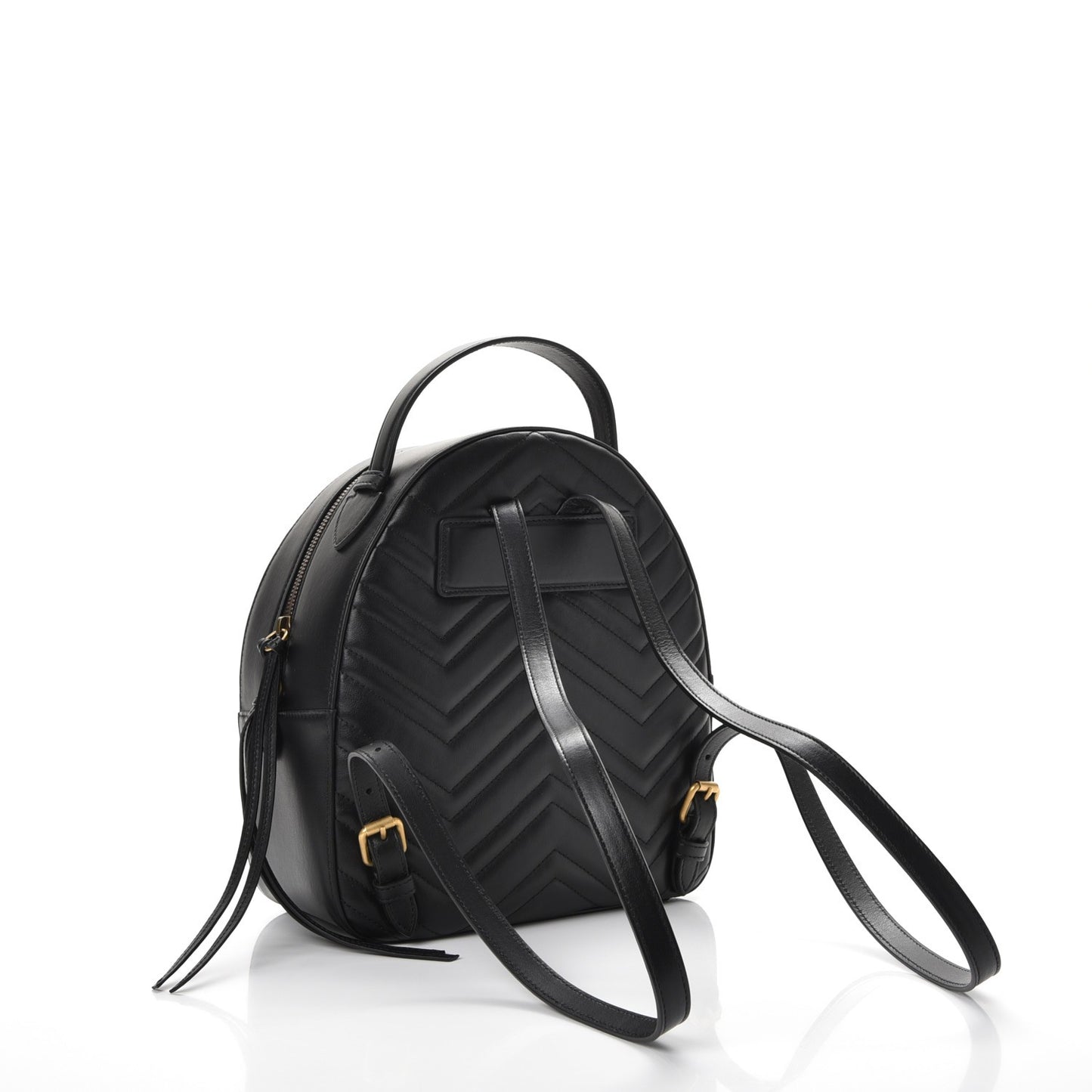 Calfskin Matelasse GG Marmont Backpack Black