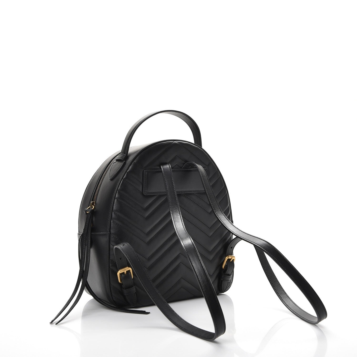Gucci Calfskin Matelasse GG Marmont Backpack Black 3 of 9