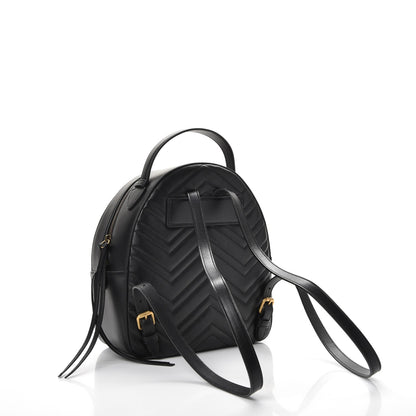 Gucci Calfskin Matelasse GG Marmont Backpack Black 3 of 9