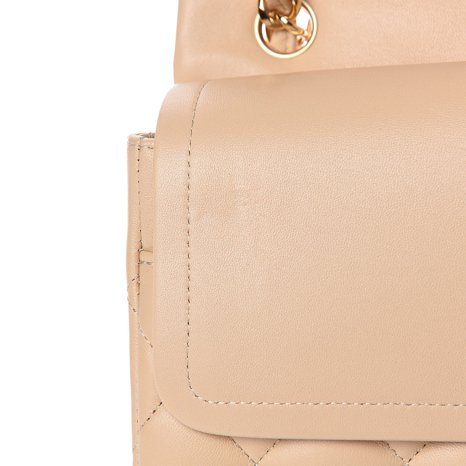 Chanel Lambskin Quilted Jumbo Double Flap Beige Clair 10 of 13