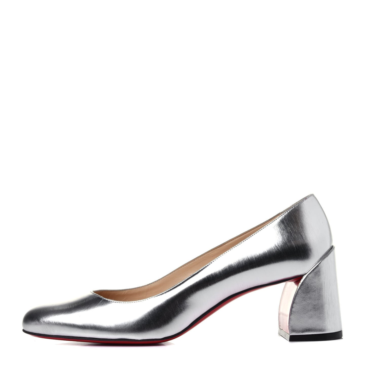 Metallic Calfskin Miss Sab 55 Pumps 41 Silver