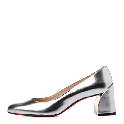 Christian Louboutin Metallic Calfskin Miss Sab 55 Pumps 41 Silver 1 of 10