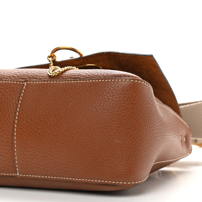 Valentino Garavani Pebbled Calfskin Small VRing Shoulder Bag Saddle Brown 8 of 8
