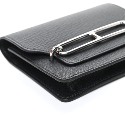 Hermes Chevre Mysore Roulis Slim Wallet Black 7 of 9