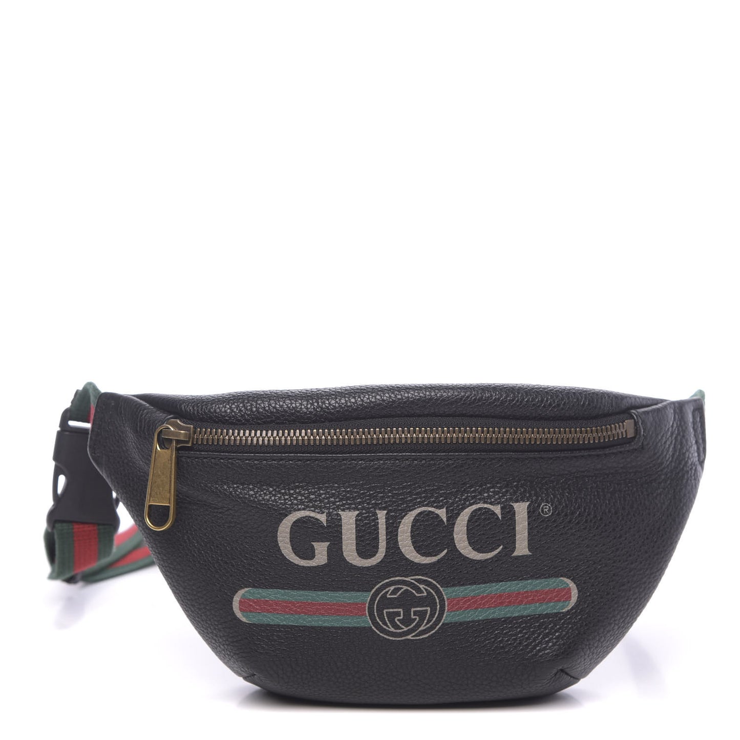 Grained Calfskin Small Logo Belt Bag Black