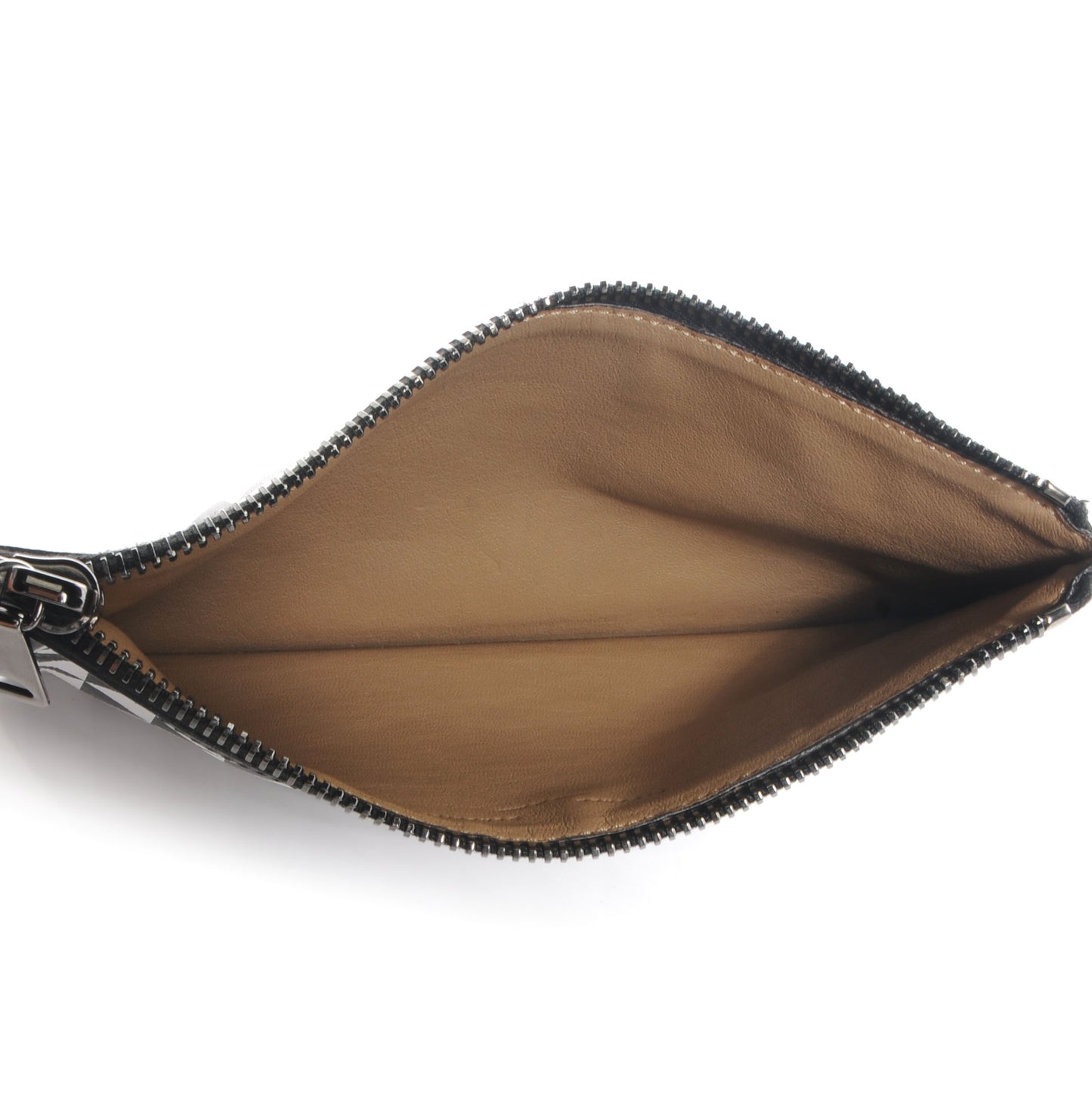 Leather Triangle Print Pochette Clutch