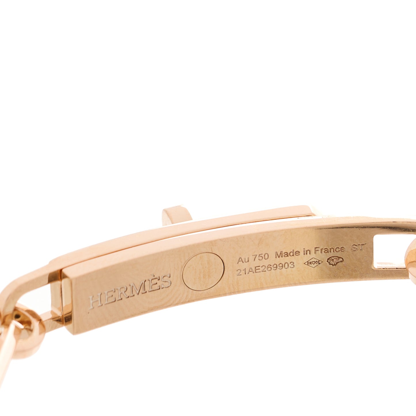 18K Rose Gold Diamond Pave PM Kelly Chaine Bracelet ST