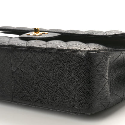 Chanel Caviar Quilted Jumbo Double Flap Black 10 of 13