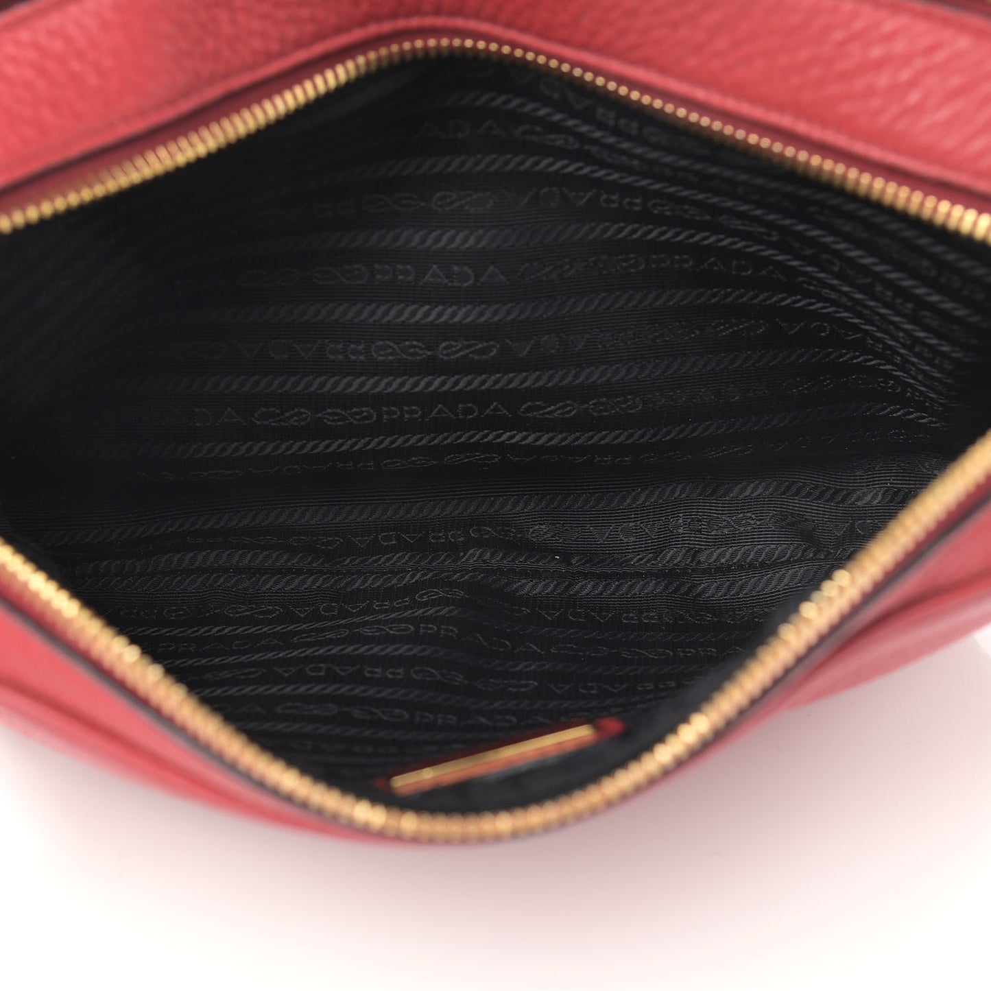 Vitello Phenix Double Zip Camera Bag Rosso