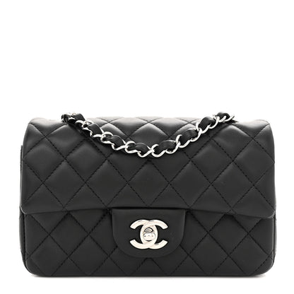Chanel Lambskin Quilted Mini Rectangular Flap Black 1 of 11