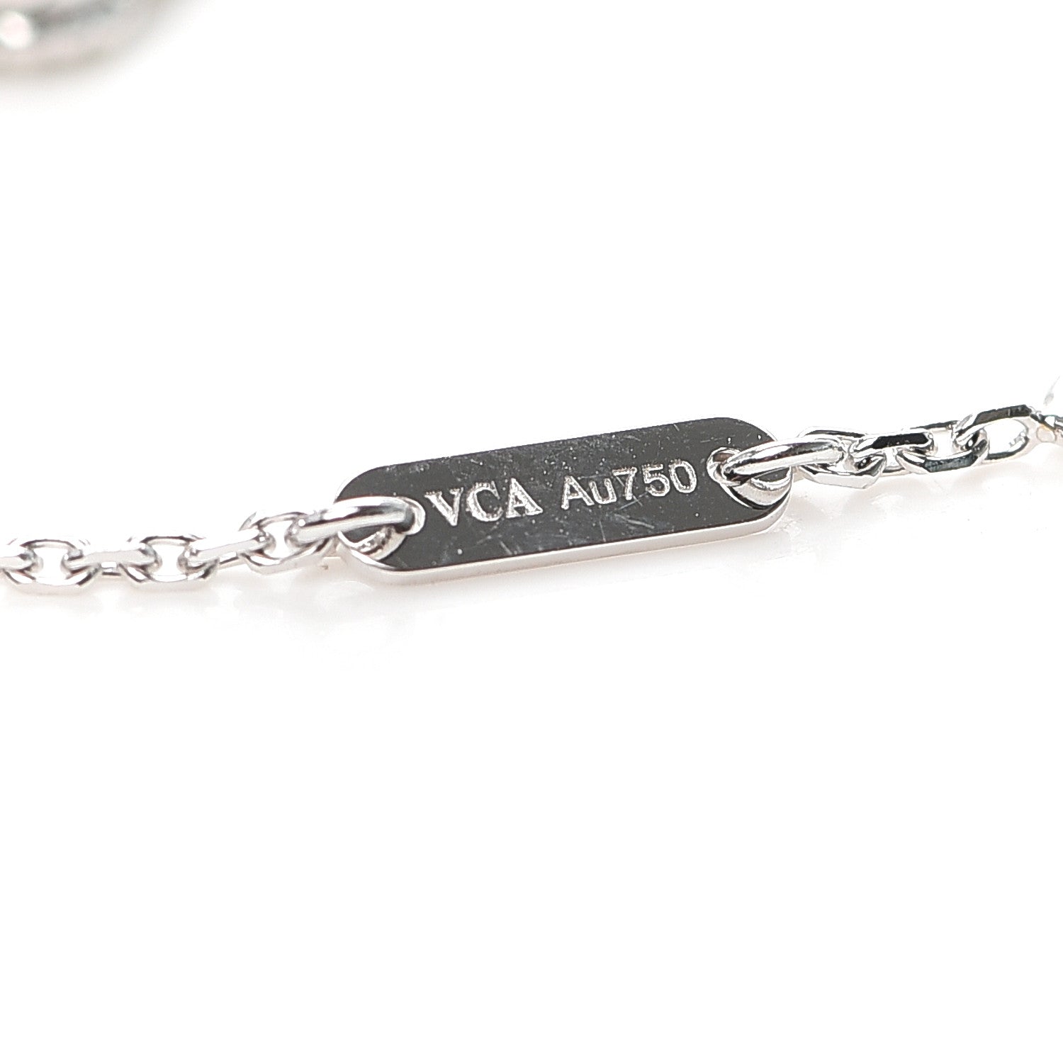 Van Cleef & Arpels 18K White Gold Diamond Sweet Alhambra Bracelet 5 of 8