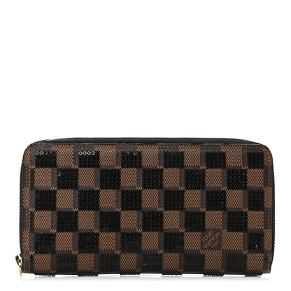 Louis Vuitton Damier Paillettes Zippy Wallet Black 1 of 9
