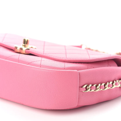 Chanel Goatskin Stitched Casual Trip Single Flap Pink 9 of 9