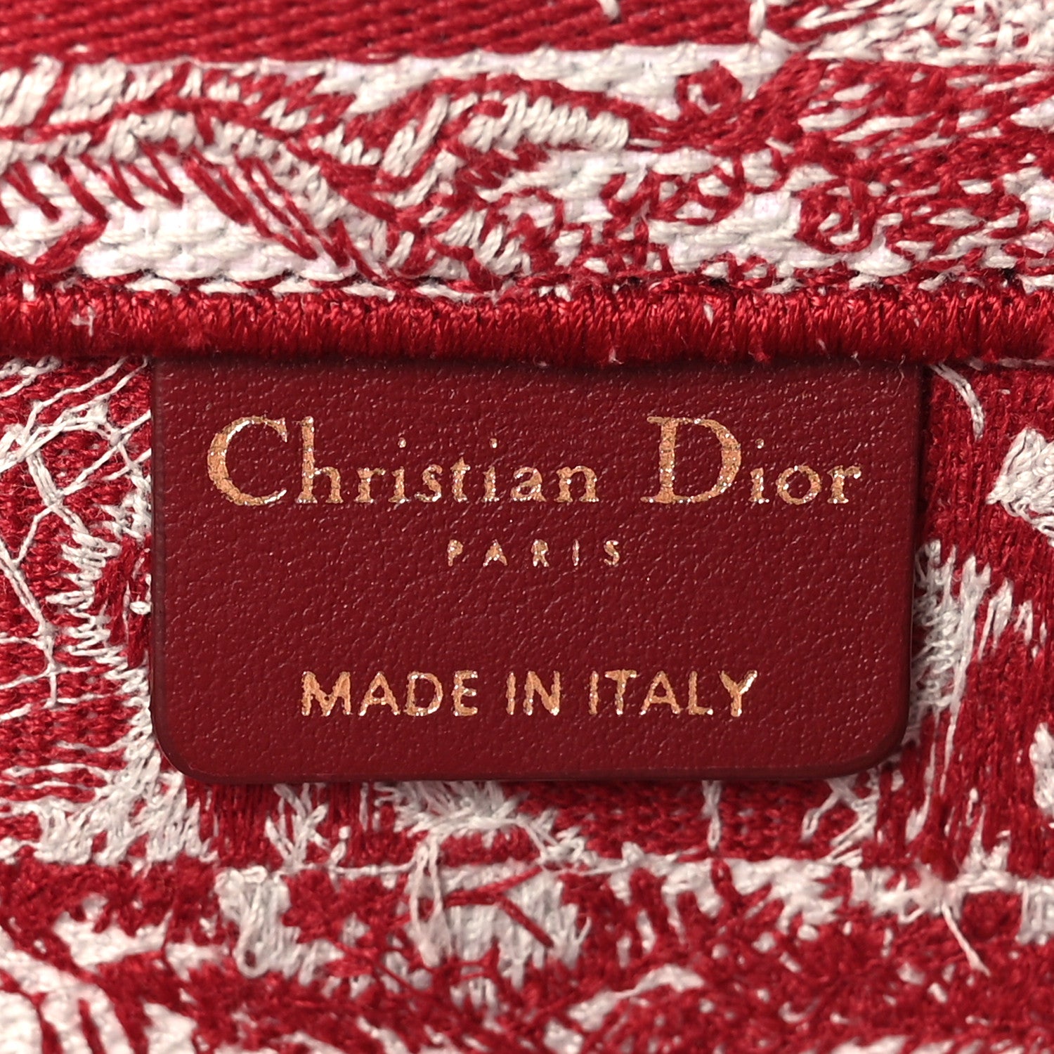 Christian Dior Canvas Embroidered Medium Dioriviera Toile De Jouy Book Tote Raspberry 6 of 9