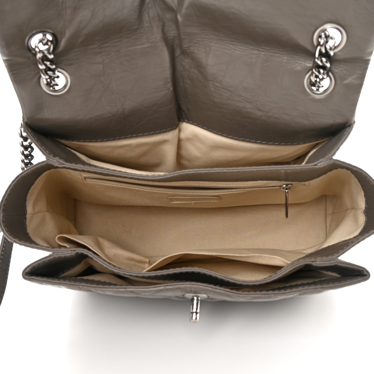 Chanel Aged Calfskin Medium Lady Pearly Flap Grey 5 of 16