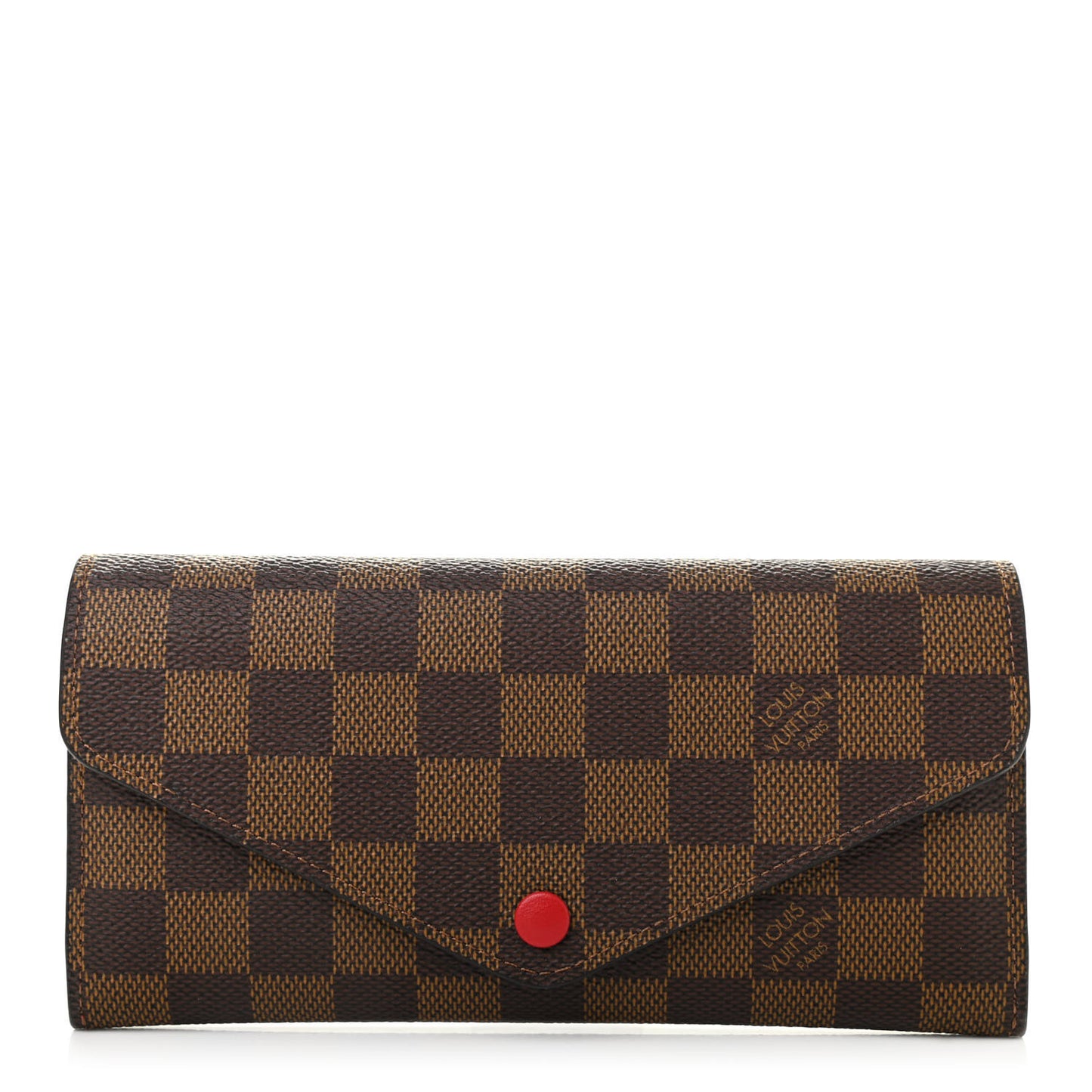 Damier Ebene Josephine Wallet Red