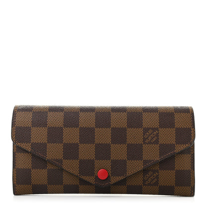 Louis Vuitton Damier Ebene Josephine Wallet Red 1 of 8