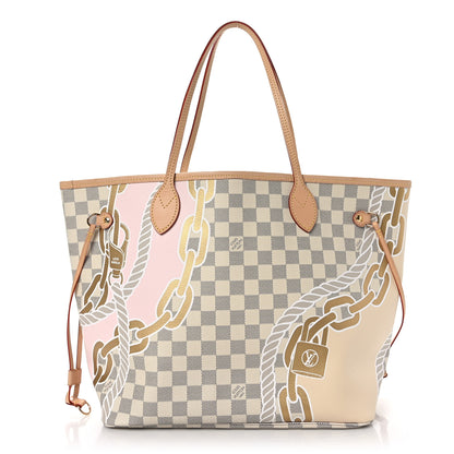 Louis Vuitton Damier Azur Nautical Neverfull MM 2 of 9