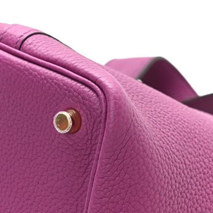 Hermes Taurillon Clemence Picotin Lock 18 PM Anemone 10 of 13