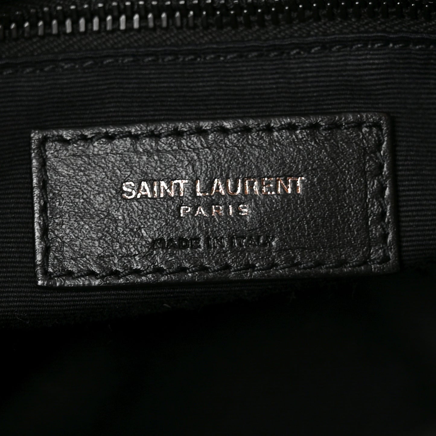 Calfskin Y Quilted Monogram Monochrome Medium Loulou Chain Satchel Black