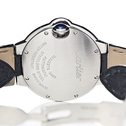 Cartier Stainless Steel Alligator 33mm Ballon Bleu De Cartier Automatic Watch 5 of 8