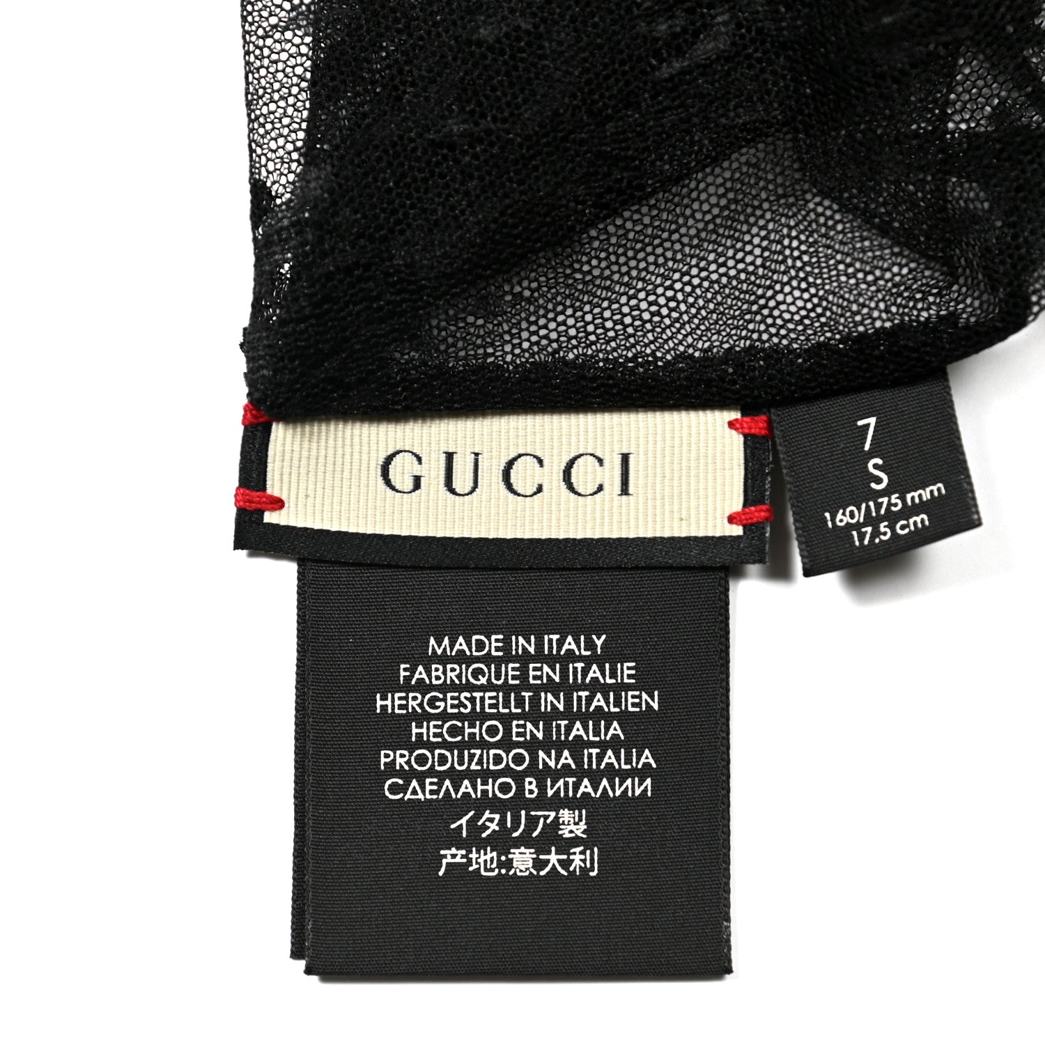 Gucci Lace Gloves 7 Black 3 of 4