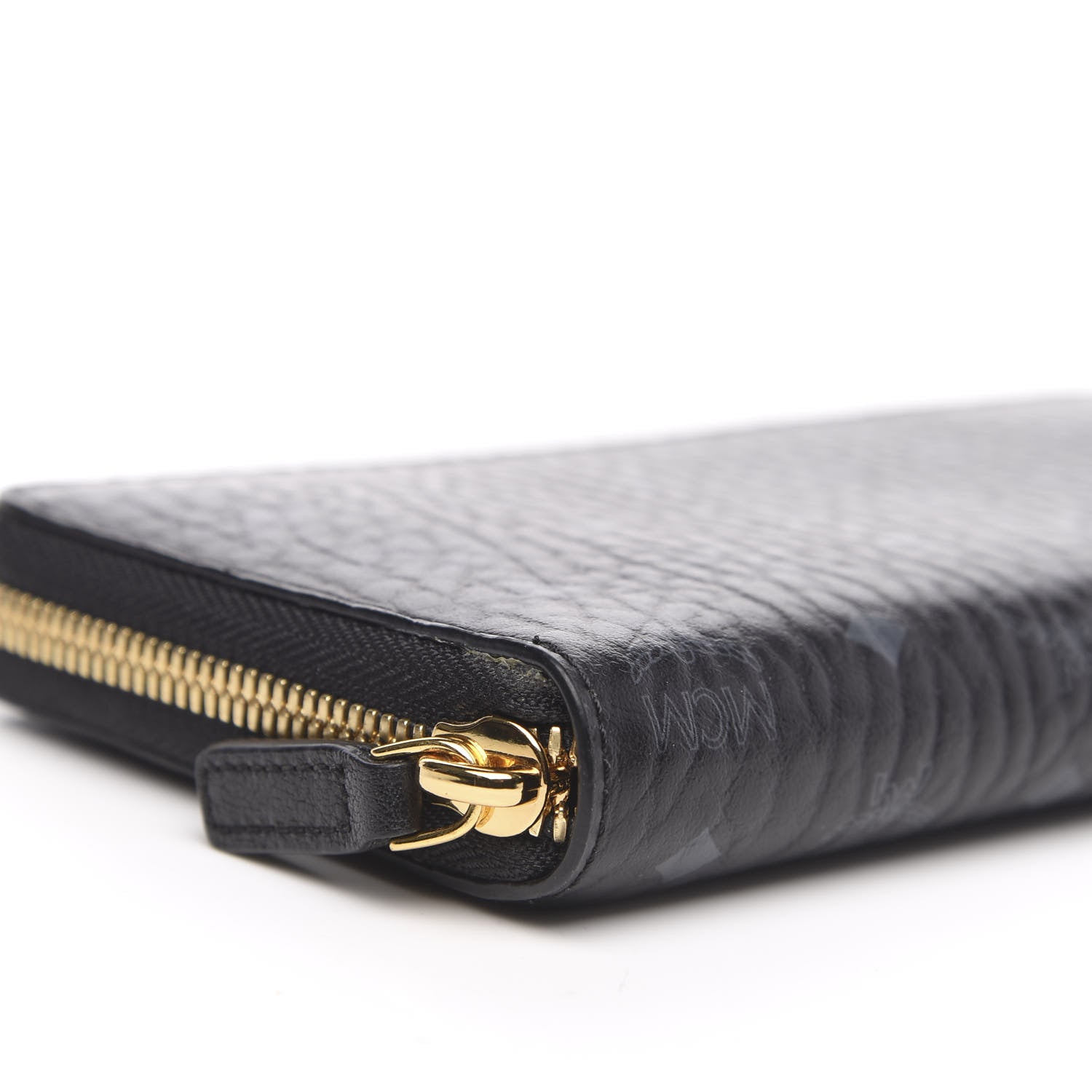 MCM Visetos Large Zip Around Wallet Black 7 of 9