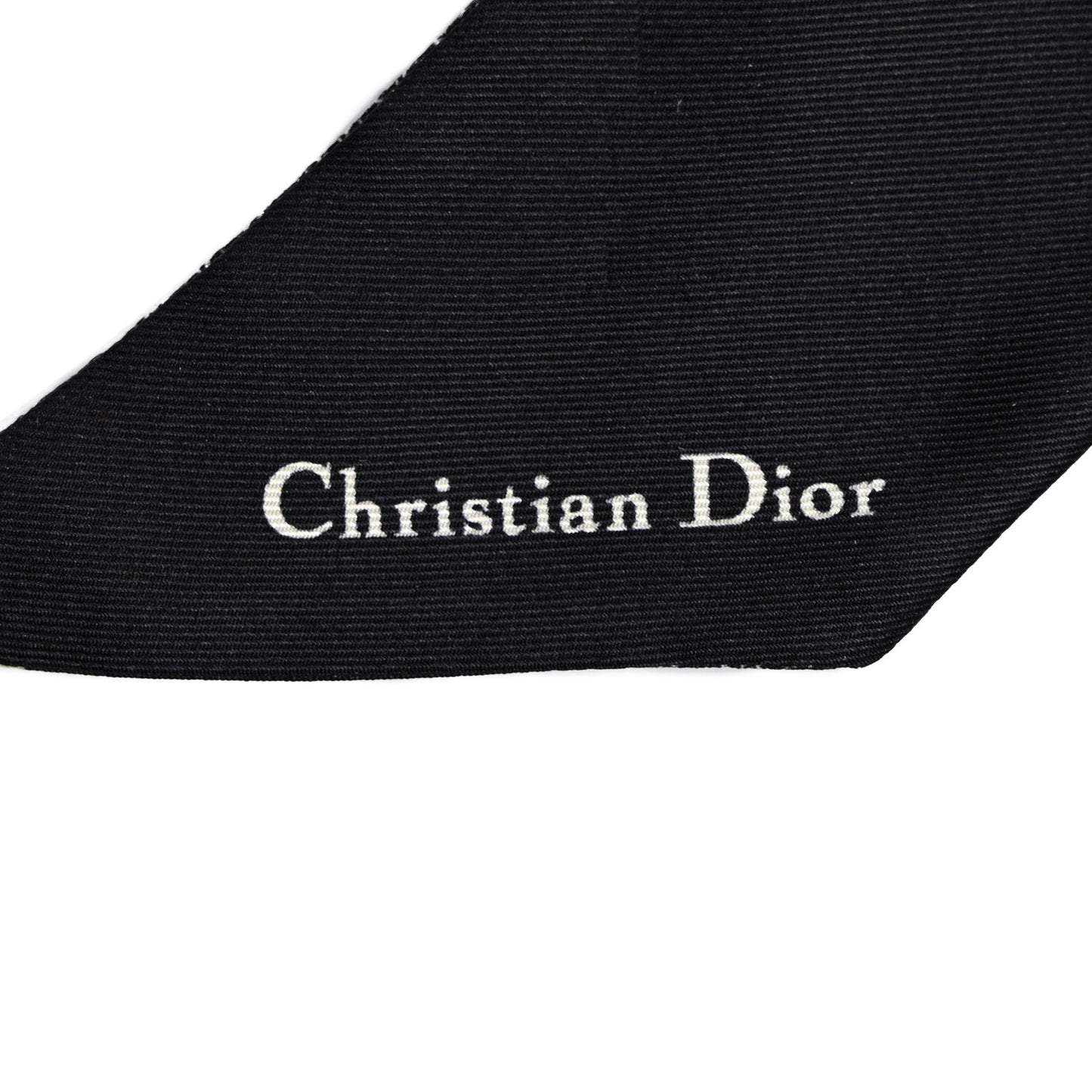 Silk Houndstooth Mitzah Scarf Black White