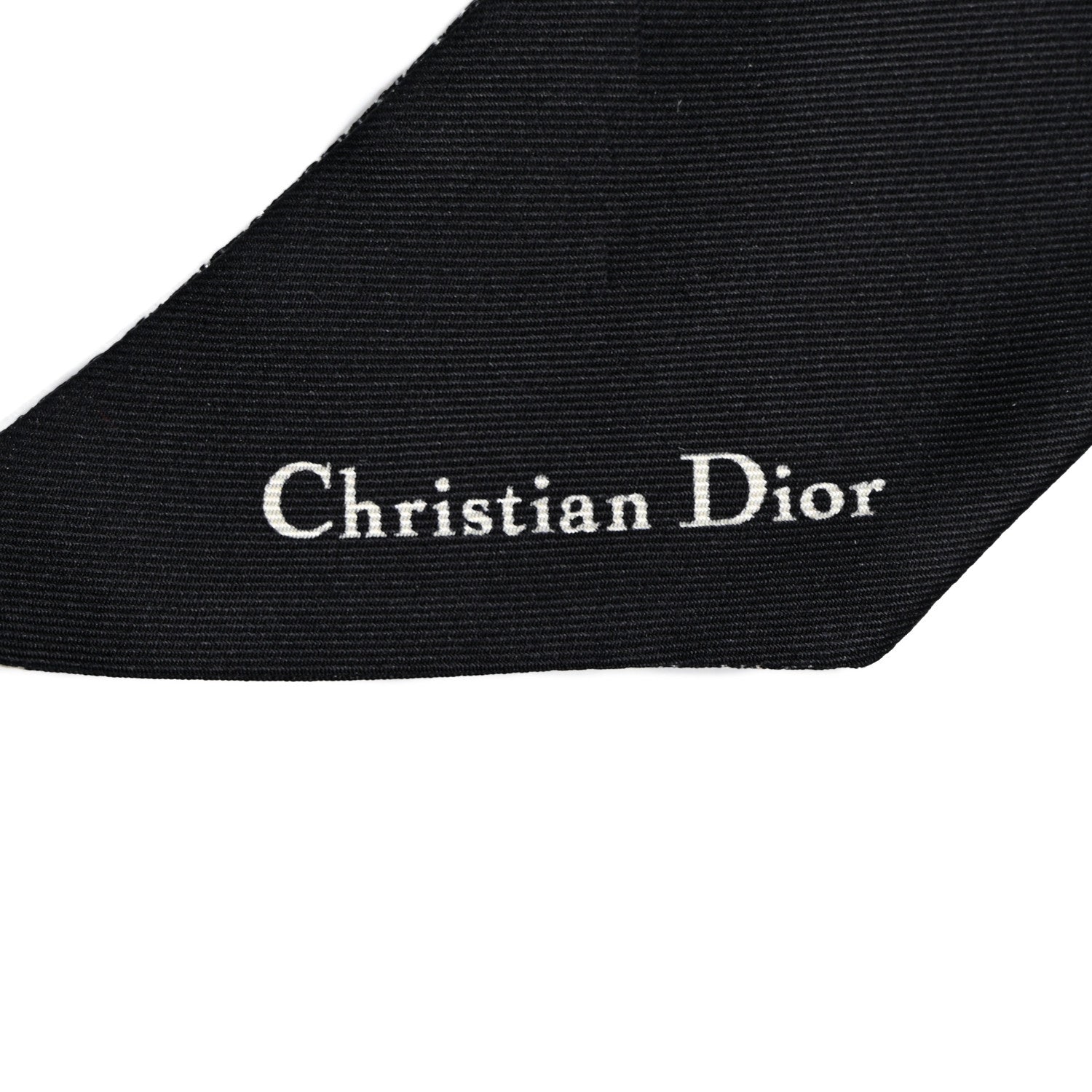 Christian Dior Silk Houndstooth Mitzah Scarf Black White 3 of 4