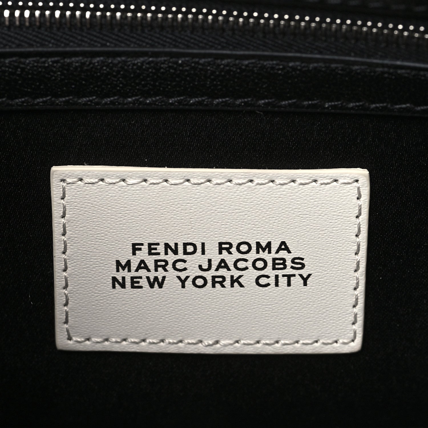 Fendi X MARC JACOBS Nappa Logo Medium Baguette Black 6 of 9