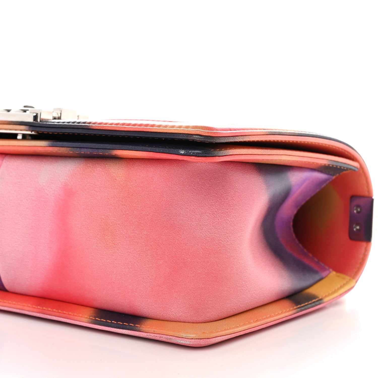 Chanel Printed Lambskin Quilted Medium Flower Power Boy Flap 10 of 11