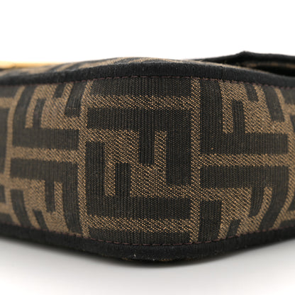 Fendi Fabric Jacquard FF 1974 Medium Baguette Tobacco Moro Black 10 of 11