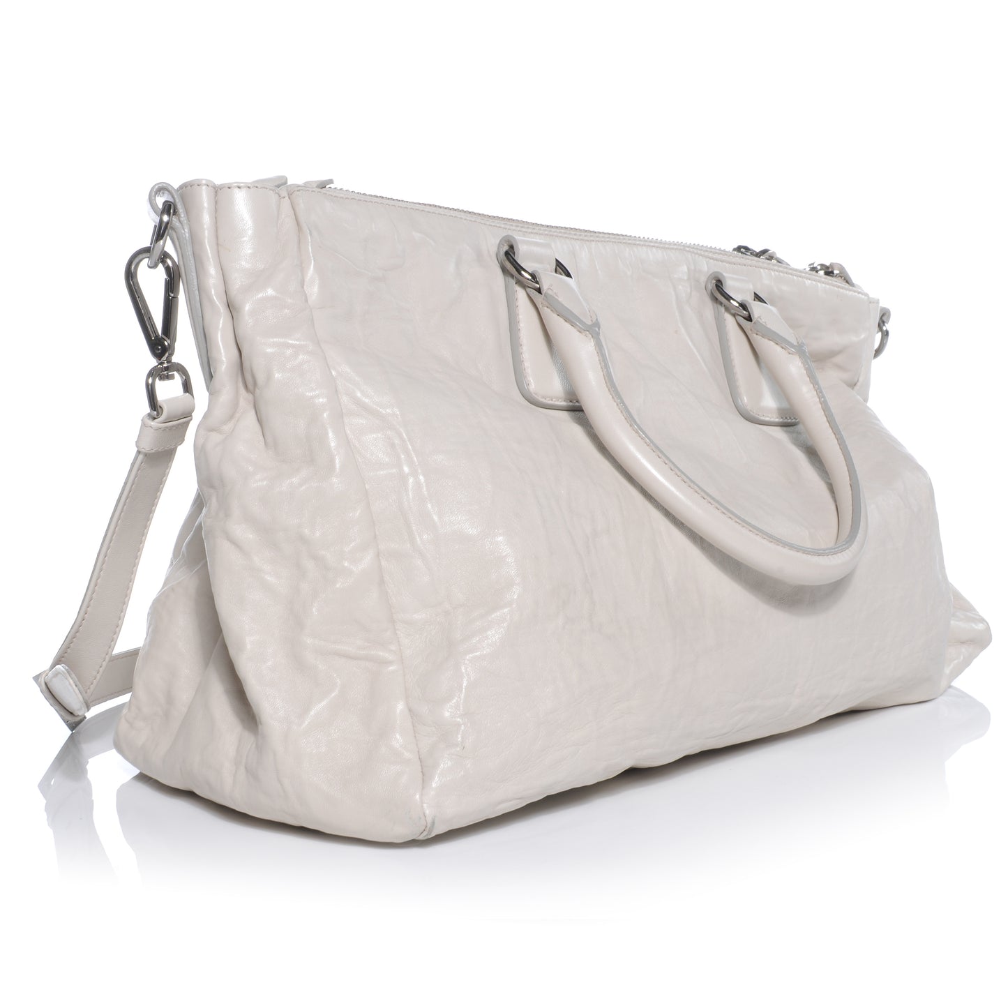Nappa Antique Handbag Ghiaccio
