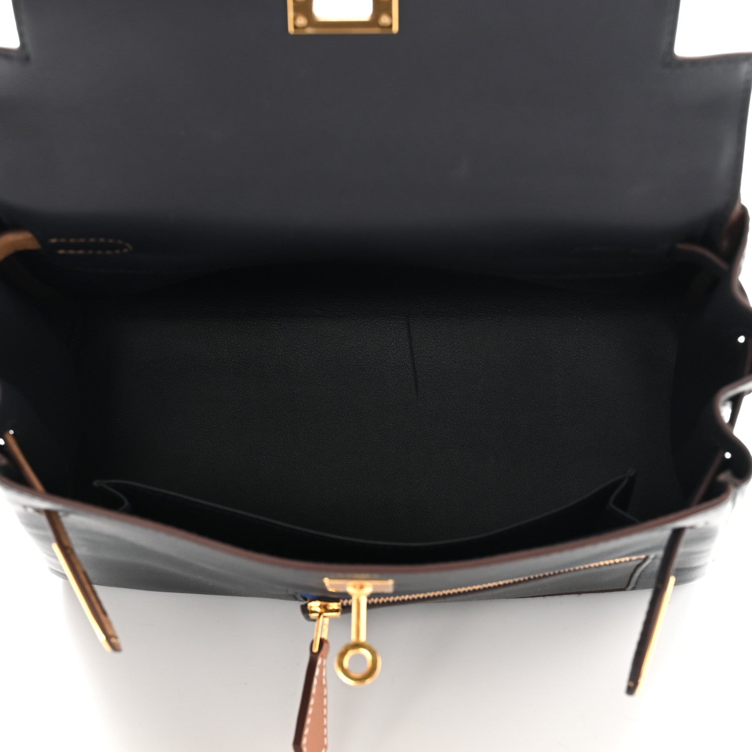 Hermes Swift Colormatic Kelly Retourne 25 Caban Black Chai Gold Etoupe 5 of 11