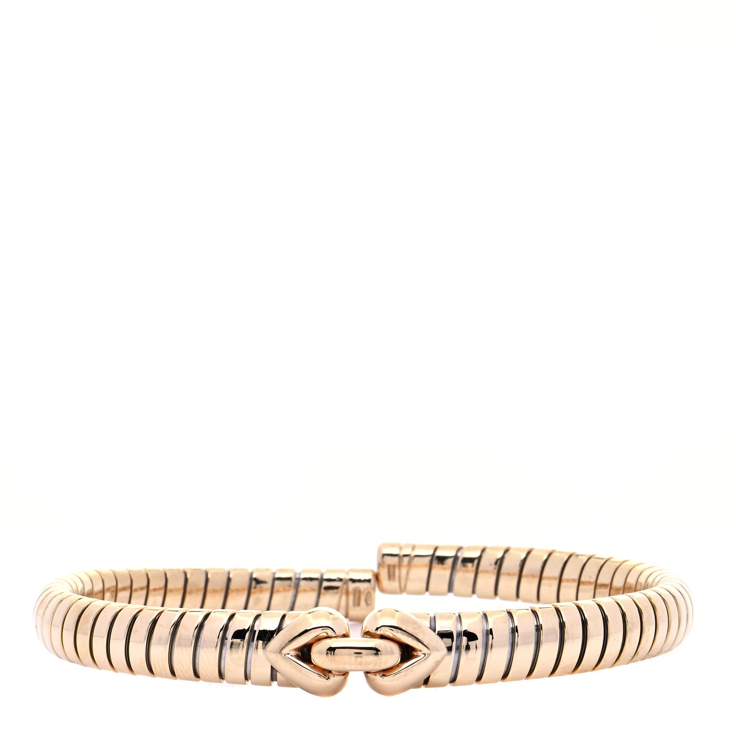 Bulgari 18K Yellow Gold Stainless Steel Tubogas Cuff Bracelet 1 of 8