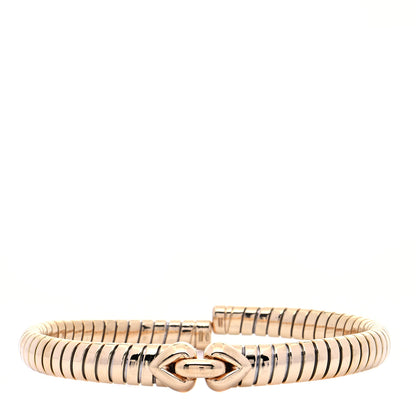 Bulgari 18K Yellow Gold Stainless Steel Tubogas Cuff Bracelet 1 of 8