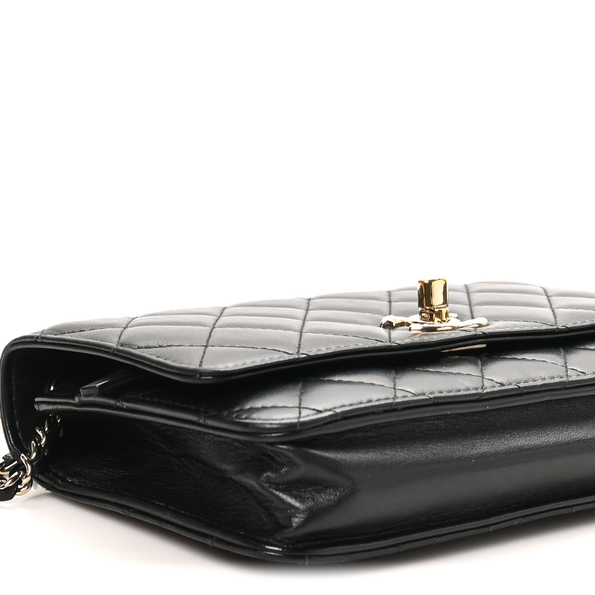 Chanel Lambskin Quilted Trendy CC Wallet On Chain WOC Black 7 of 10
