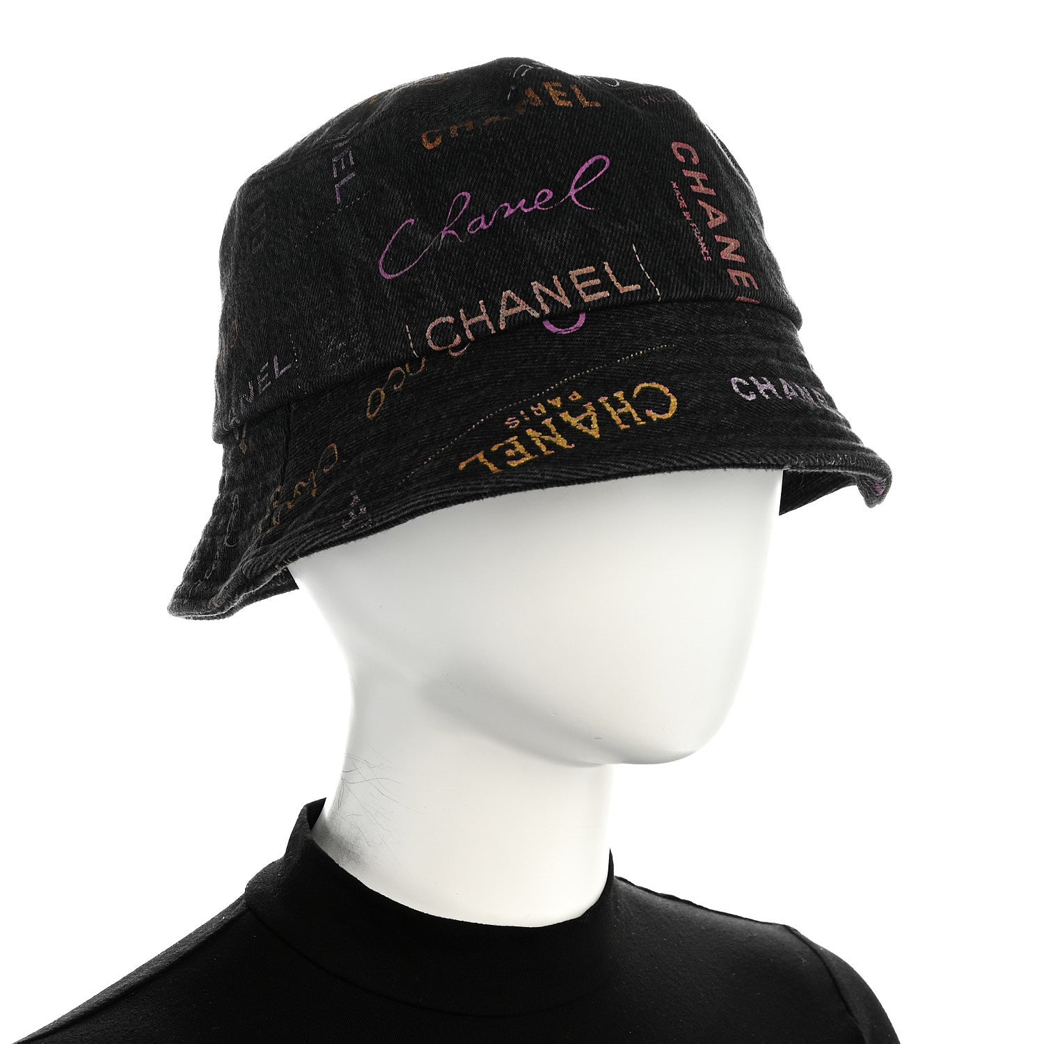 Chanel Denim Mood Cloche Bucket Hat M Black 2 of 8