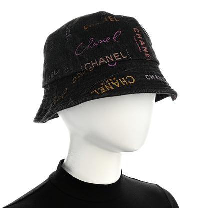 Chanel Denim Mood Cloche Bucket Hat M Black 2 of 8