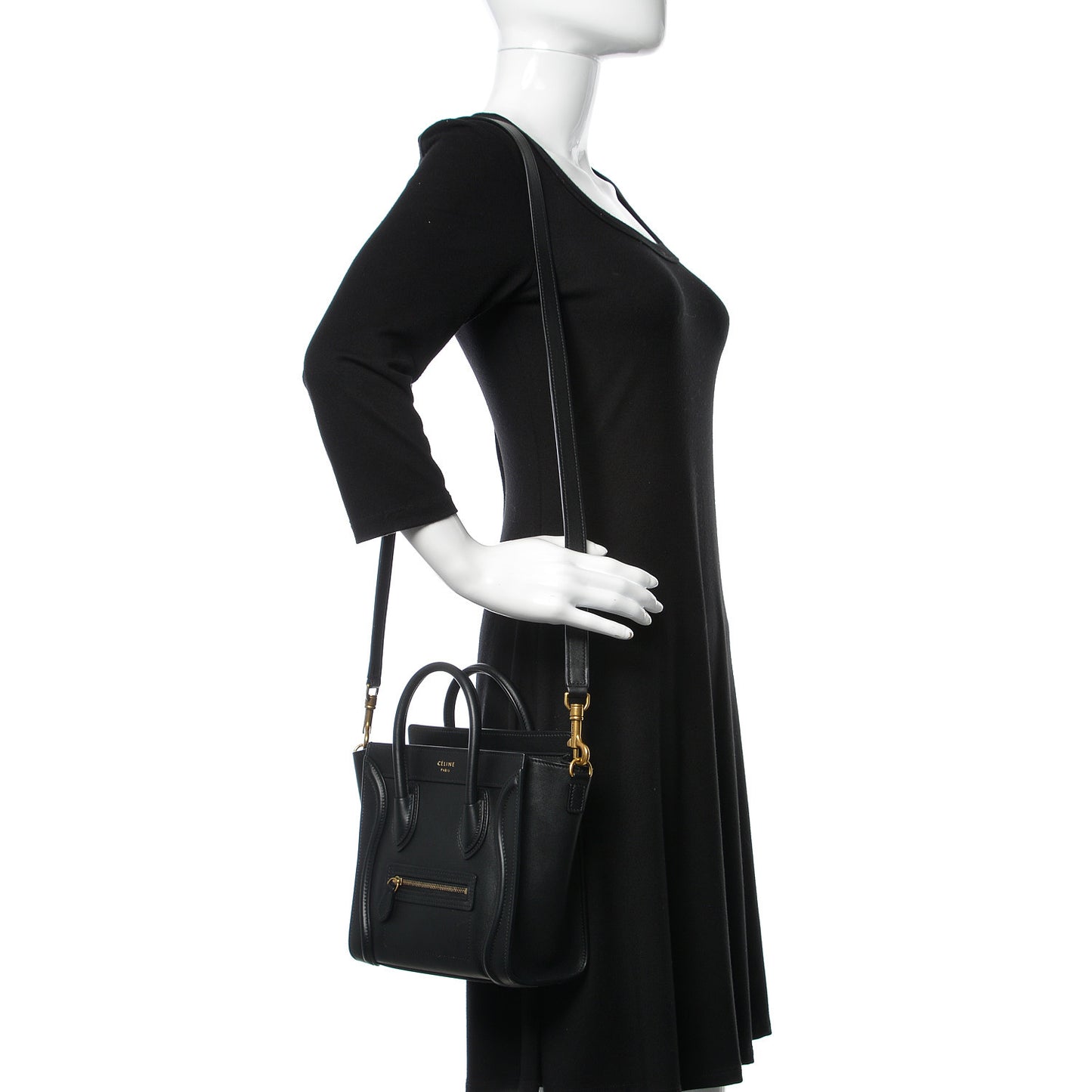 Smooth Calfskin Nano Luggage Black