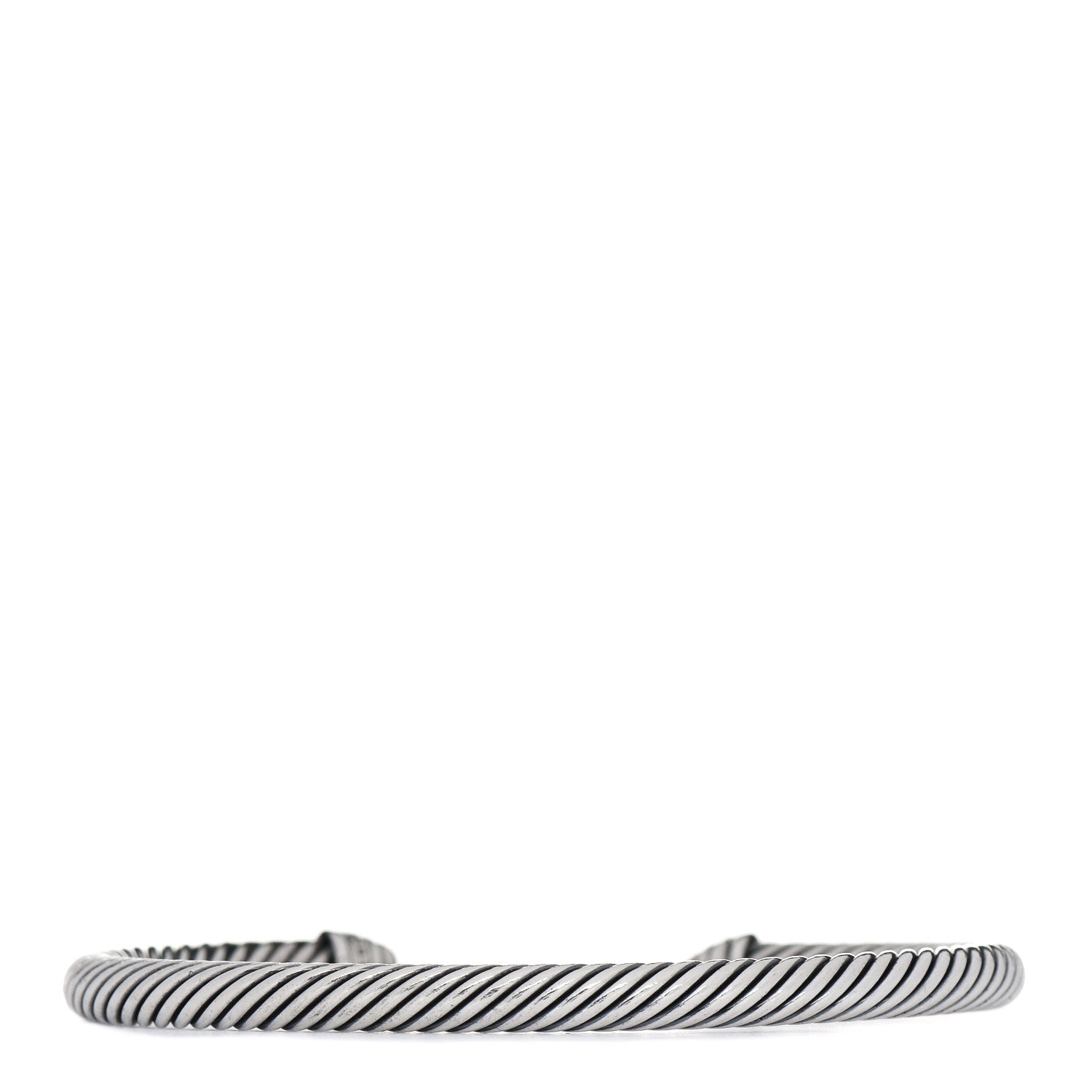 David Yurman Sterling Silver Diamond 5mm Cable Classics Dome Bracelet 3 of 4