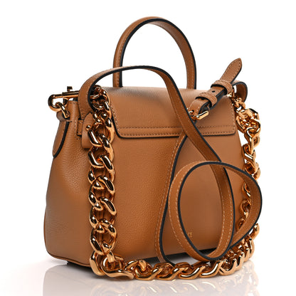 Versace Grained Calfskin Small La Medusa Top Handle Bag Brown 2 of 9