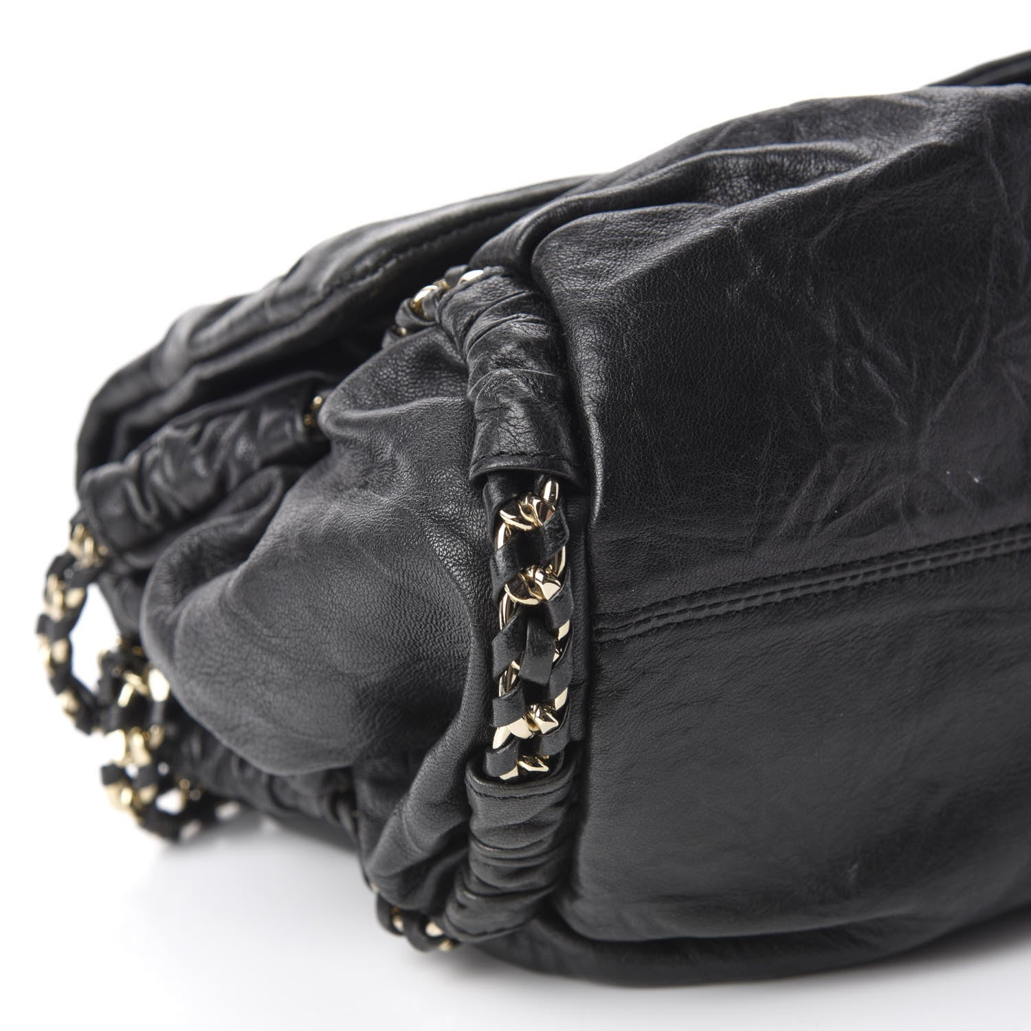 MCM Lambskin Flap Bag Black 6 of 11